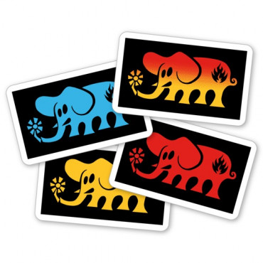 BLACK LABEL sticker Elephant block assorted