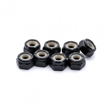PARIS hardware lock nut black 8 stück set 